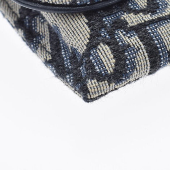 CHRISTIAN DIOR Saddle Nano Trotter Navy Blue Chain Wallet - Picture 5 of 12